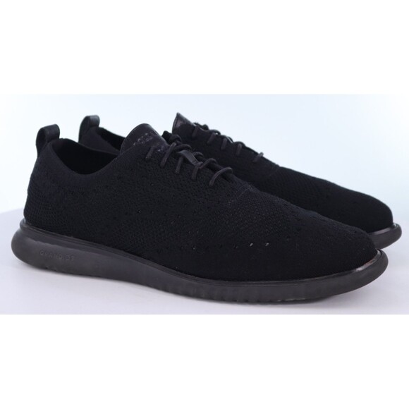 Cole Haan Zerogrand $150 Men\'s Wingitp Oxfords Shoes Sz 11 M Triple Black C28527